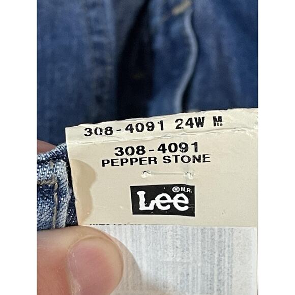 Lee Jeans Pants Womens 24W Straight Elastic Waist Denim Casual Workwear Plus - Picture 11 of 12